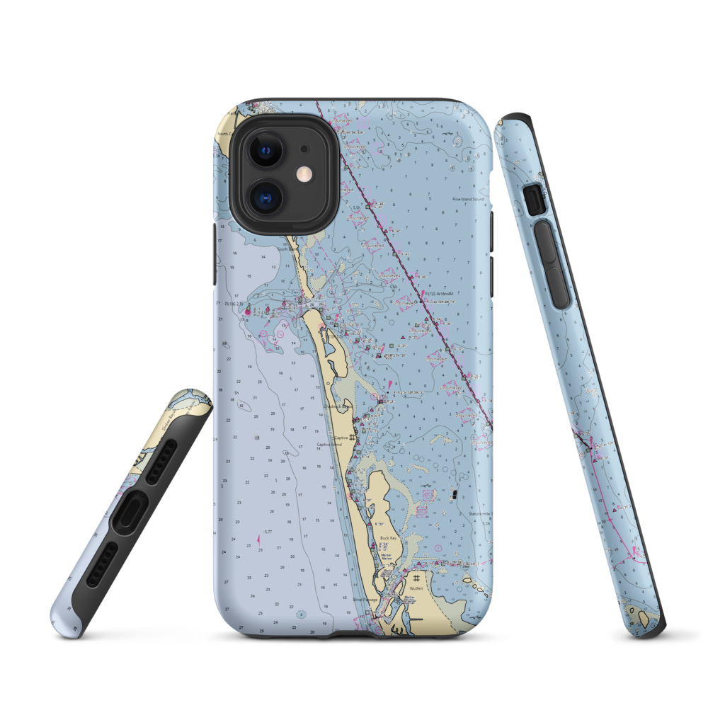South Seas Island Resort Marina (Captiva, FL) NOAA Chart  Tough iPhone Case iPhone 11 model shown