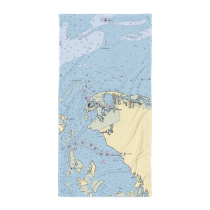 Four Winds Marina (Pineland, FL) NOAA Chart Towel