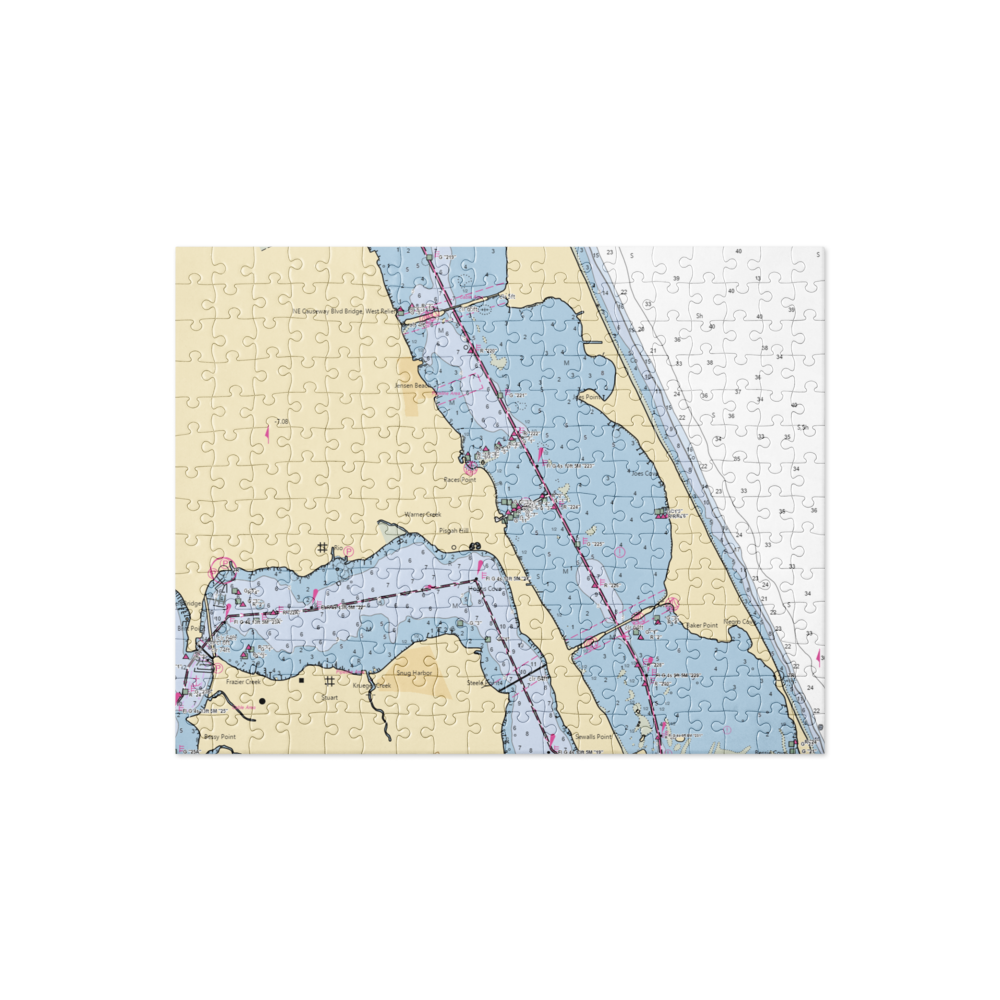 United States Sailing Center (Jensen Beach, FL) NOAA Chart Jigsaw Puzzle 
