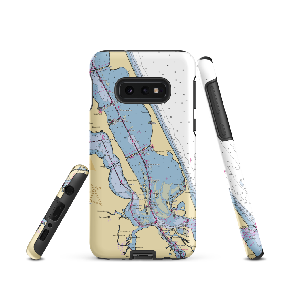 Safe Harbor Harborage Yacht Club (Stuart, FL) NOAA Chart Samsung Phone Case Samsung Galaxy S10e model shown