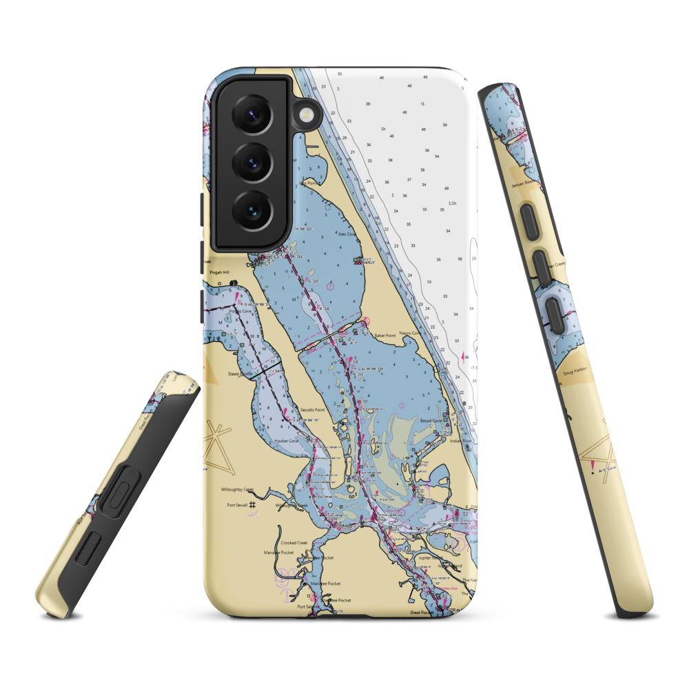 Harbor Inn & Marina (Stuart, FL) NOAA Chart Samsung Phone Case Samsung Galaxy S22 Plus model shown