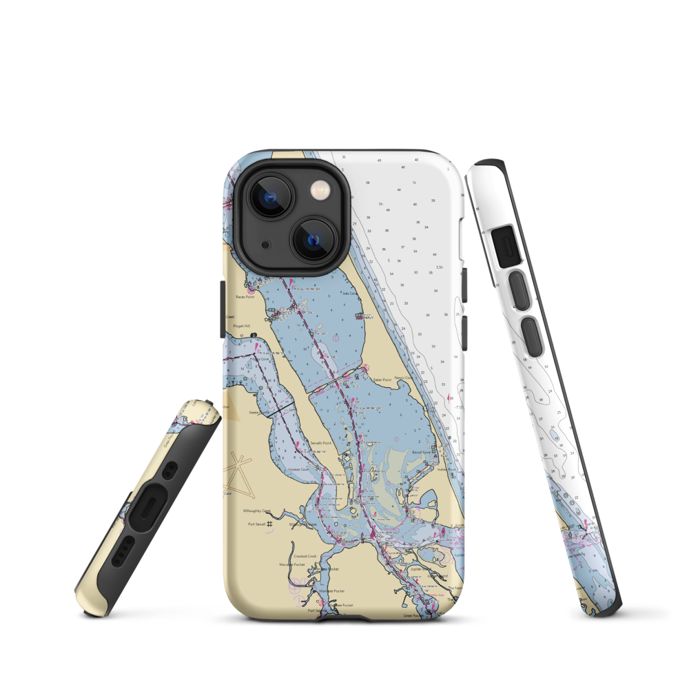 Spencer Christopher Marina (Stuart, FL) NOAA Chart  Tough iPhone Case iPhone 13 mini model shown