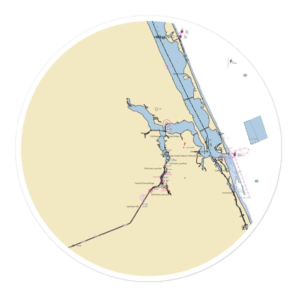 Riverwatch Marina (Stuart, FL) NOAA Chart Sticker 