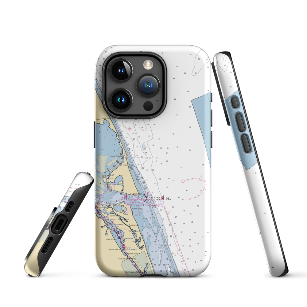 Sailfish Point Marina (Stuart, FL) NOAA Chart  Tough iPhone Case iPhone 15 Pro model shown