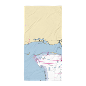 Sherman V. Canaan Back Bay Fishing Dock (Biloxi, MS) NOAA Chart Towel