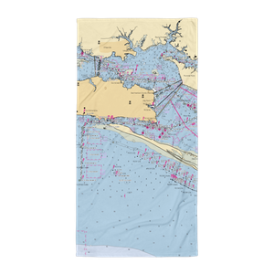 Biloxi Schooner Pier (Biloxi, MS) NOAA Chart Towel