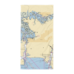 Mary Walker Marina (Escatawpa, MS) NOAA Chart Towel