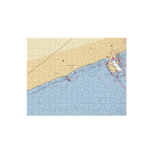 Long Beach Harbor (Long Beach, MS) NOAA Chart Jigsaw Puzzle