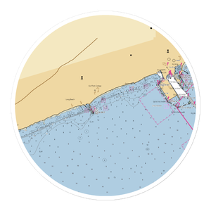 Long Beach Harbor (Long Beach, MS) NOAA Chart Sticker