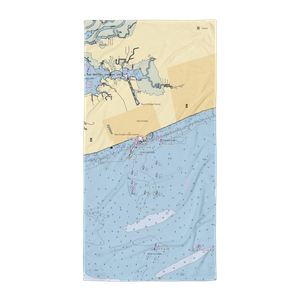 Pass Christian Harbor (Long Beach, MS) NOAA Chart Towel