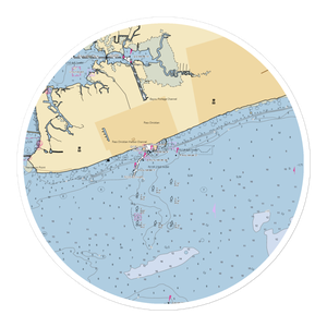 Pass Christian Harbor (Long Beach, MS) NOAA Chart Sticker