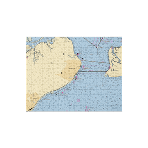 Bay Saint Louis Municipal Harbor (Waveland, MS) NOAA Chart Jigsaw Puzzle