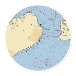 Bay Saint Louis Municipal Harbor (Waveland, MS) NOAA Chart Sticker