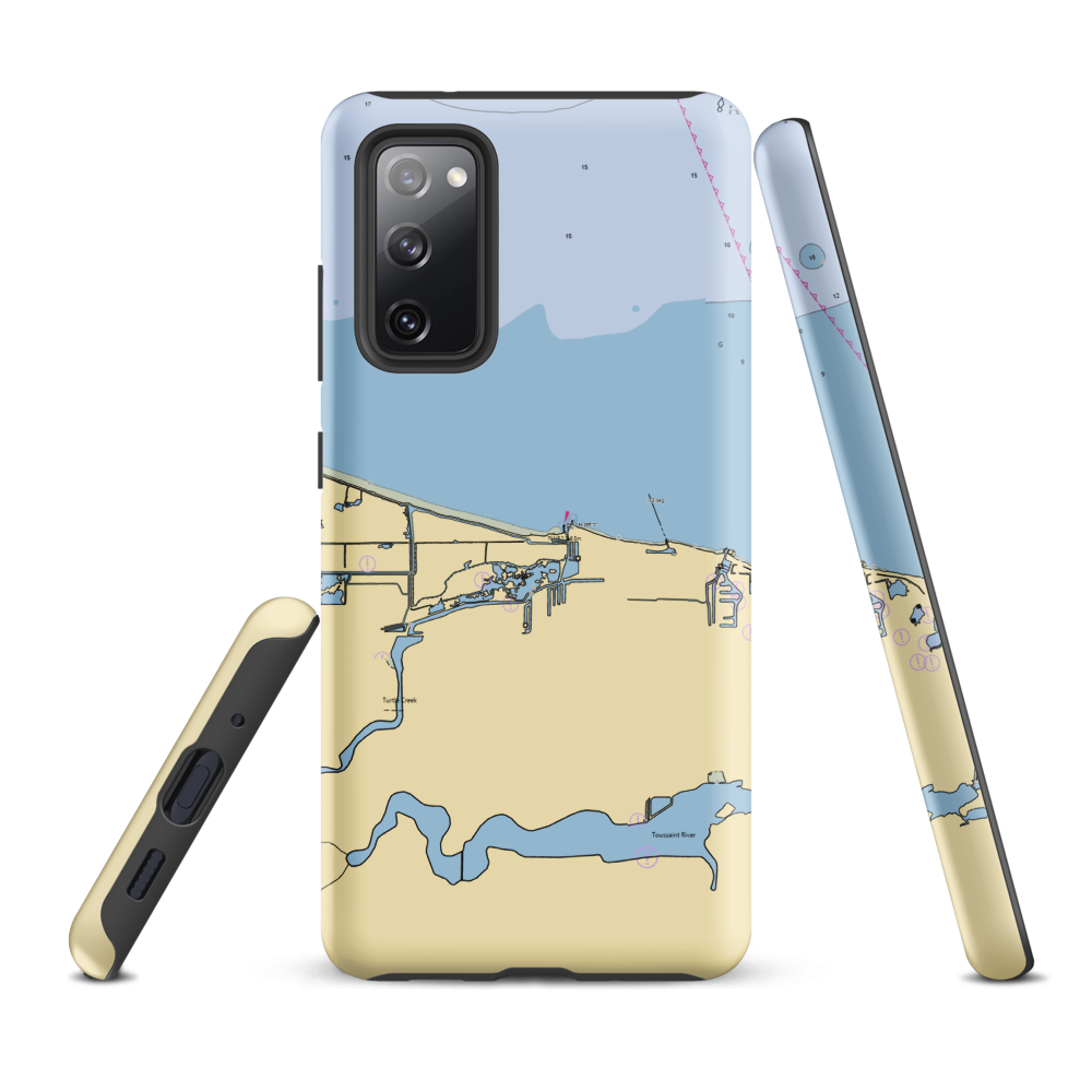Turtle Creek Marina & Campground (Elmore, OH) NOAA Chart Samsung Phone Case Samsung Galaxy S20 FE model shown