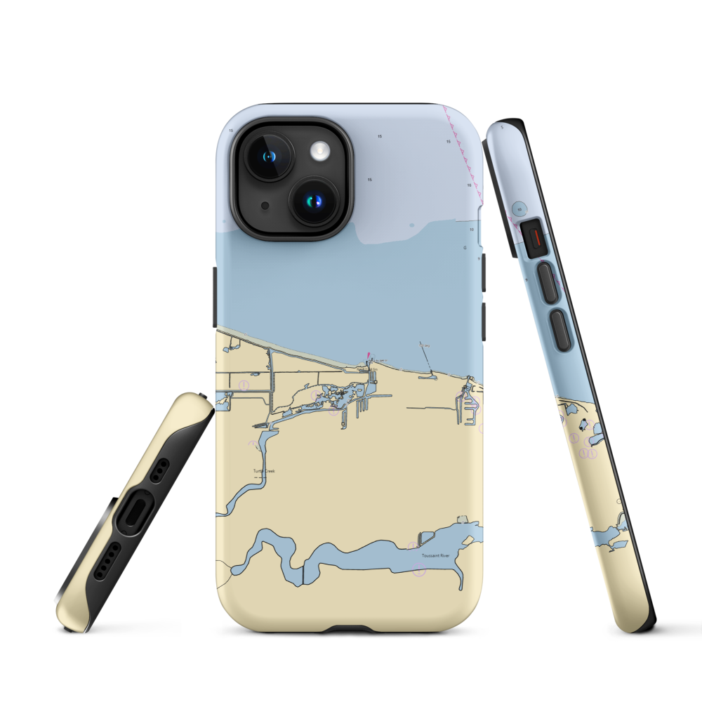 Fishermen's Cove Marina (Elmore, OH) NOAA Chart  Tough iPhone Case iPhone 15 model shown