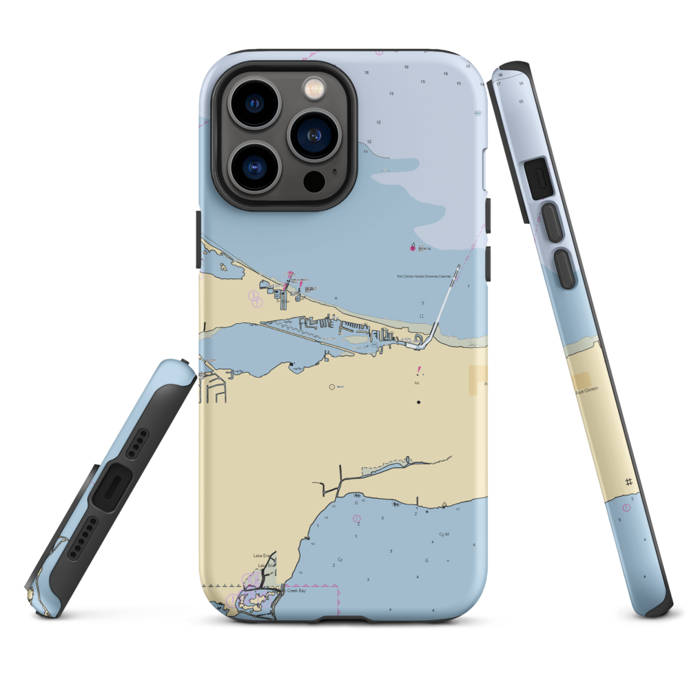 Jacks Marina Inc. (Lacarne, OH) NOAA Chart  Tough iPhone Case iPhone 13 Pro Max model shown