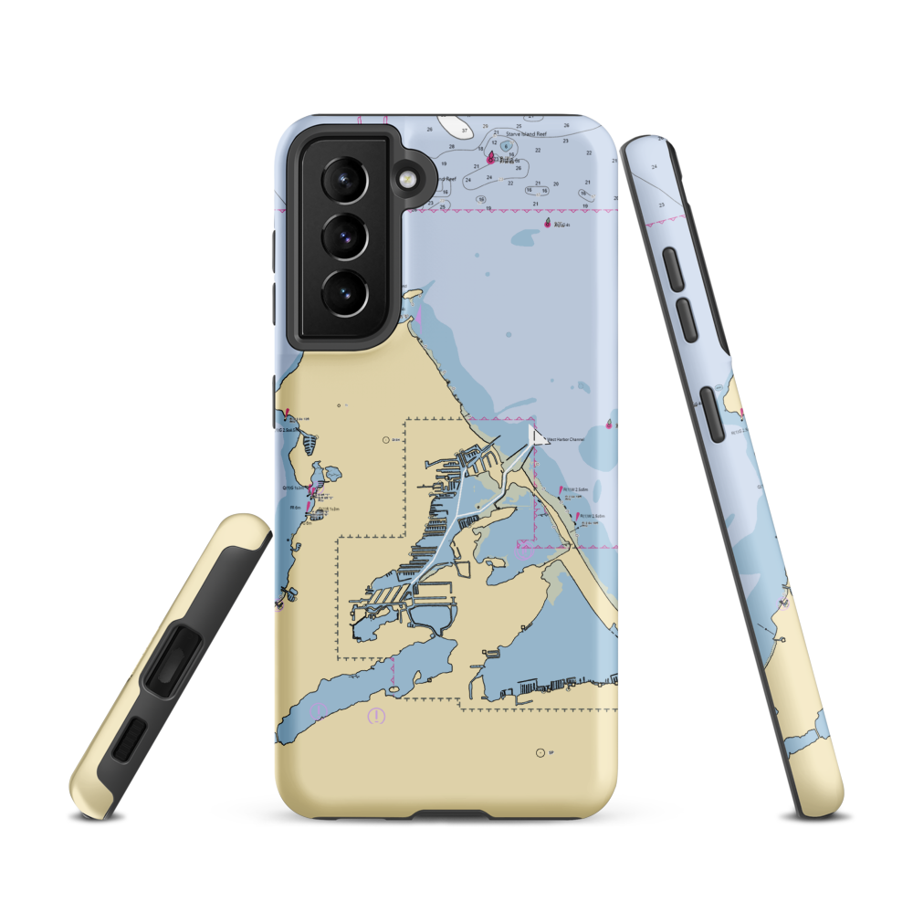 Pier 53 Marine (Lakeside Marblehead, OH) NOAA Chart Samsung Phone Case Samsung Galaxy S21 model shown