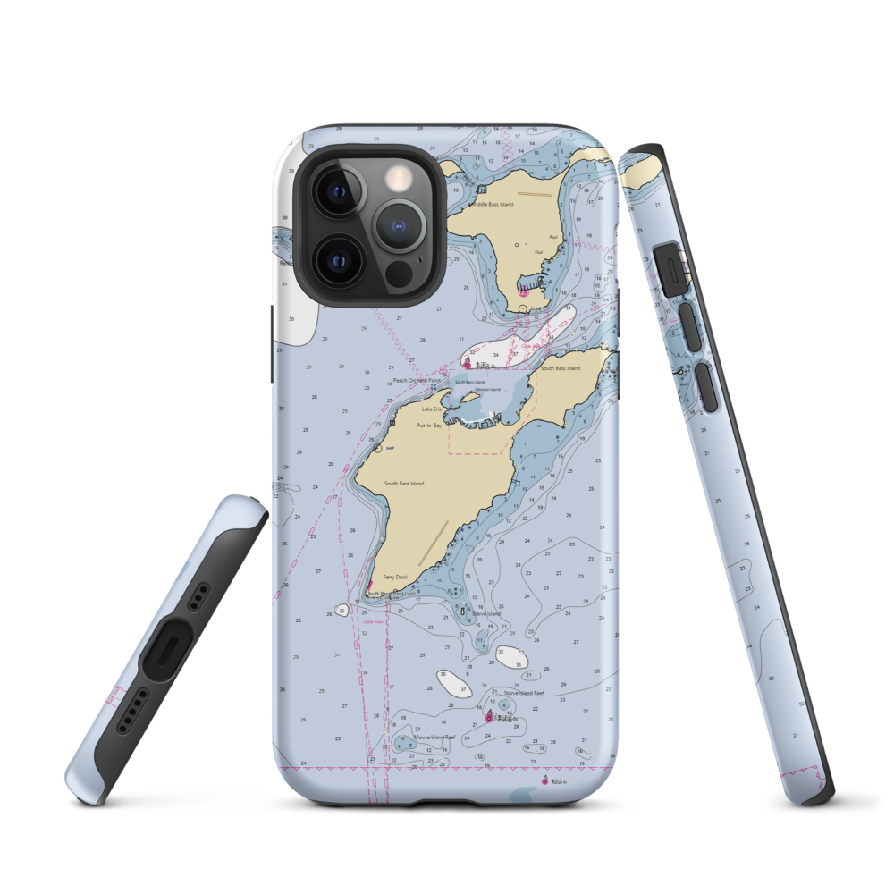 Put-In-Bay Mooring Field (Put In Bay, OH) NOAA Chart  Tough iPhone Case iPhone 12 Pro model shown