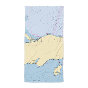 Blue Water Condominiums and Marina (Lakeside Marblehead, OH) NOAA Chart Towel