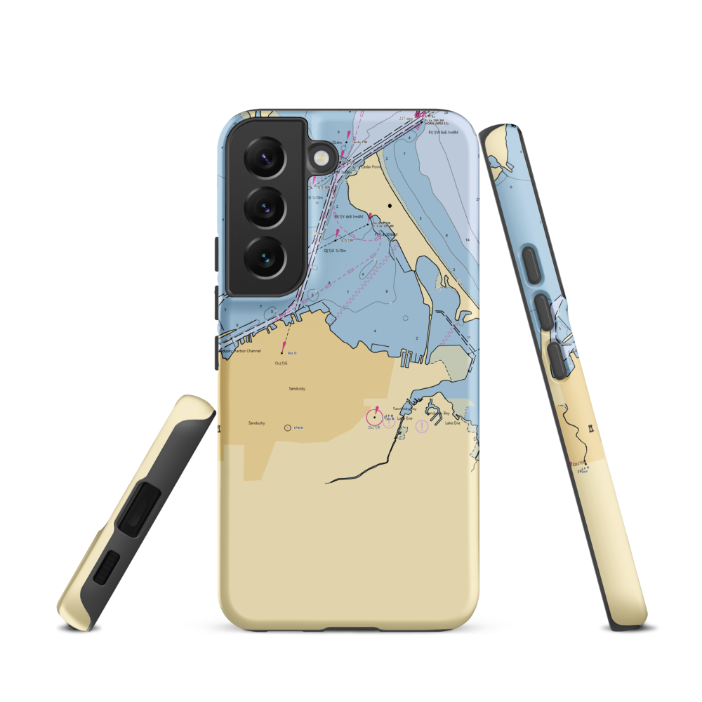 Son Rise Marina (Sandusky, OH) NOAA Chart Samsung Phone Case Samsung Galaxy S22 model shown