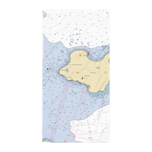 Unique Marker Yacht Club (Kelleys Island, OH) NOAA Chart Towel