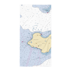 West Bay Inn Marina (Kelleys Island, OH) NOAA Chart Towel