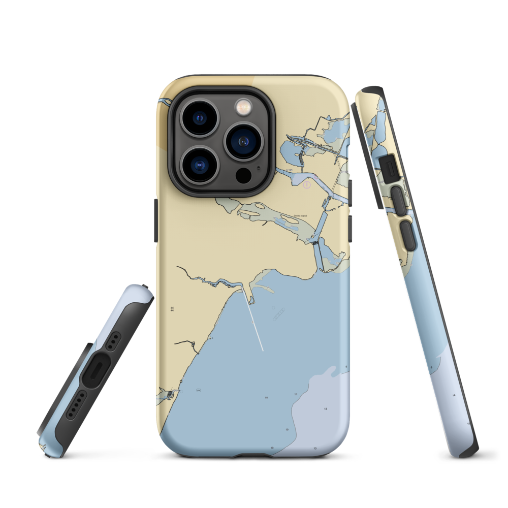 Flying Eagle Marina (Newport, MI) NOAA Chart  Tough iPhone Case iPhone 14 Pro model shown