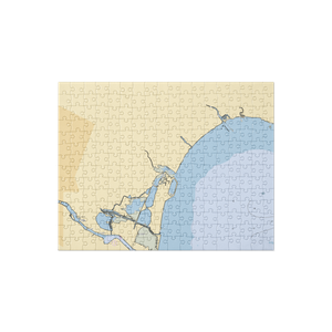 Detroit Beach Boat Club (Newport, MI) NOAA Chart Jigsaw Puzzle