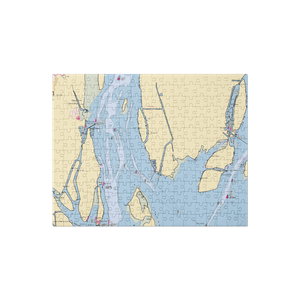 Humbug Marina (Grosse Ile, MI) NOAA Chart Jigsaw Puzzle