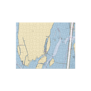 Elba-Mar Boat Club (Grosse Ile, MI) NOAA Chart Jigsaw Puzzle