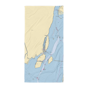 Elba-Mar Boat Club (Grosse Ile, MI) NOAA Chart Towel