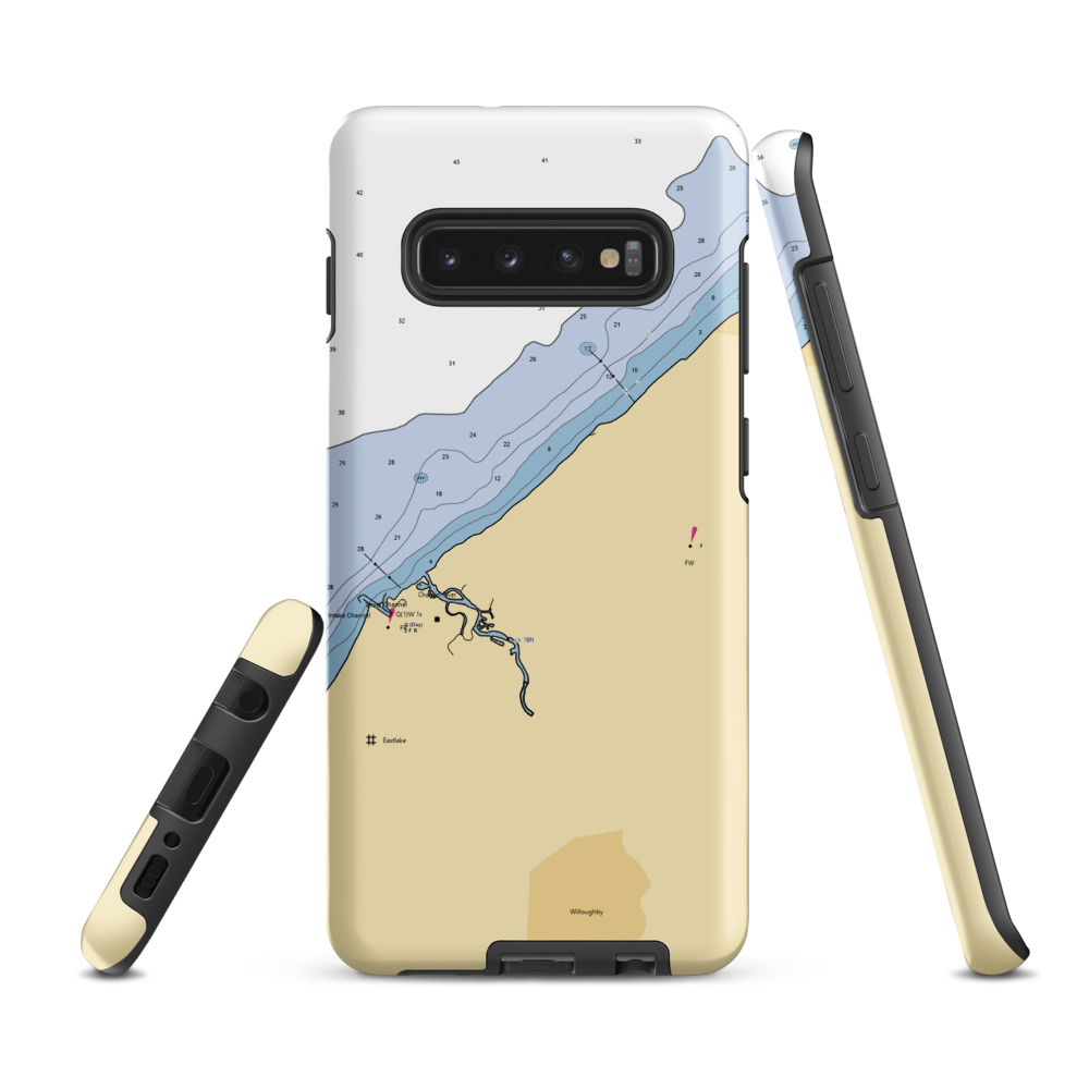 LeVan's Landing (Eastlake, OH) NOAA Chart Samsung Phone Case Samsung Galaxy S10 Plus model shown
