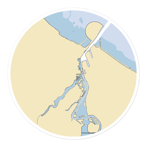 Gull Harbor (Huron, OH) NOAA Chart Sticker