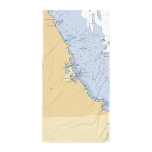 Jackson Park Inner Harbor, the Chicago Harbors (Arlington Heights, IL) NOAA Chart Towel