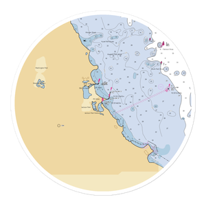 Jackson Park Inner Harbor, the Chicago Harbors (Arlington Heights, IL) NOAA Chart Sticker