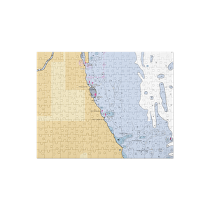 31st Street Harbor, the Chicago Harbors (Arlington Heights, IL) NOAA Chart Jigsaw Puzzle