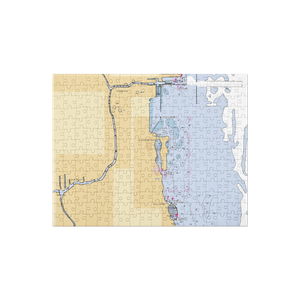 Burnham Harbor, the Chicago Harbors (Arlington Heights, IL) NOAA Chart Jigsaw Puzzle