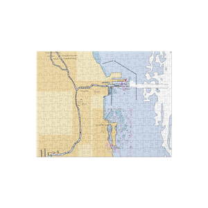 Monroe Harbor, the Chicago Harbors (Arlington Heights, IL) NOAA Chart Jigsaw Puzzle