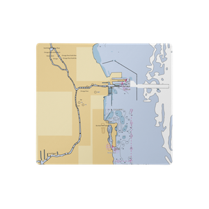 Monroe Harbor, the Chicago Harbors (Arlington Heights, IL) NOAA Chart  Gaming Mouse Pad