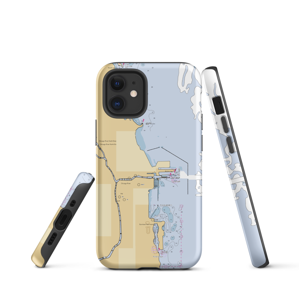 Island Party Hut (Arlington Heights, IL) NOAA Chart  Tough iPhone Case iPhone 12 mini model shown