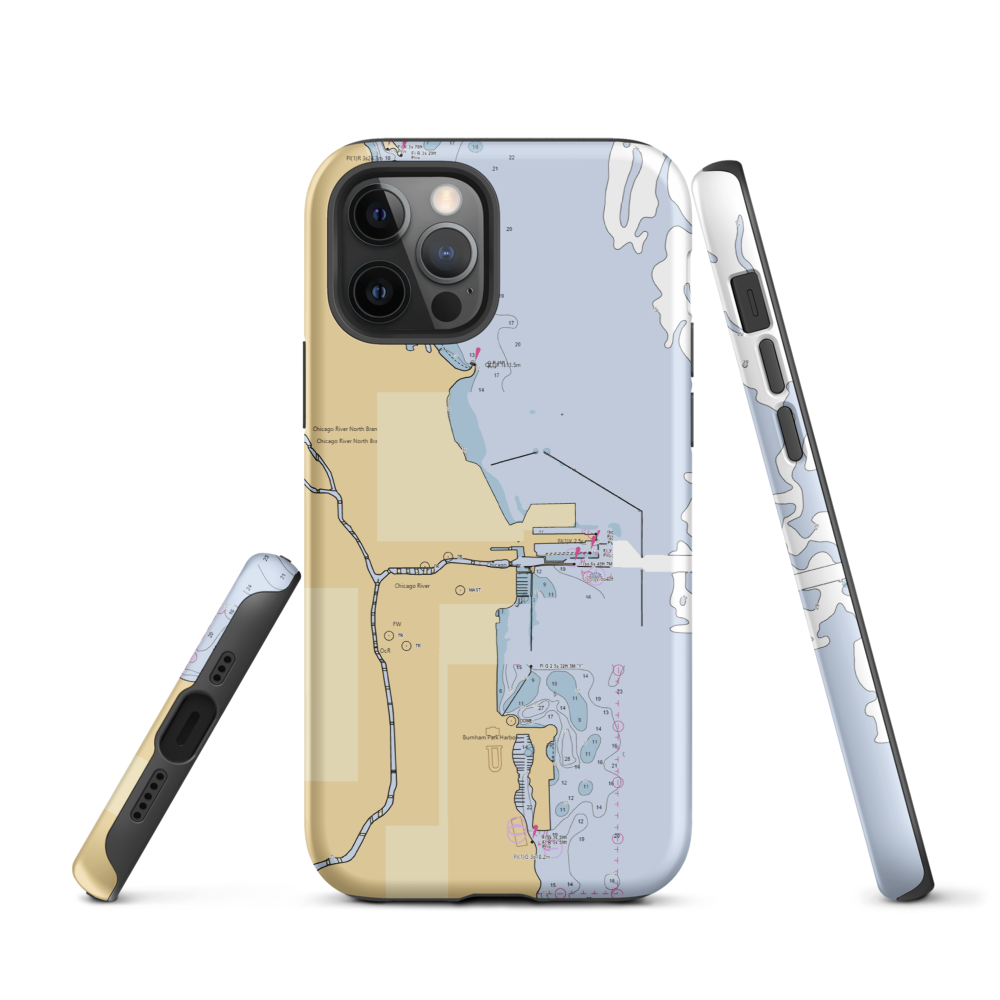 Island Party Hut (Arlington Heights, IL) NOAA Chart  Tough iPhone Case iPhone 12 Pro model shown