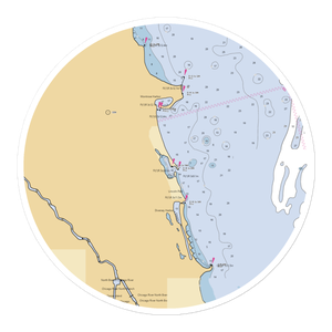 Belmont Harbor, the Chicago Harbors (Chicago, IL) NOAA Chart Sticker