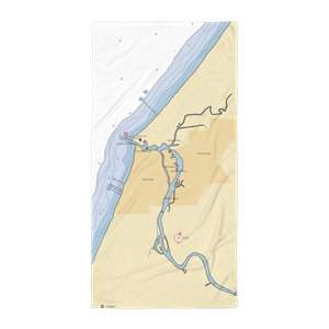 St Joseph Island Municipal Ramps (Stevensville, MI) NOAA Chart Towel