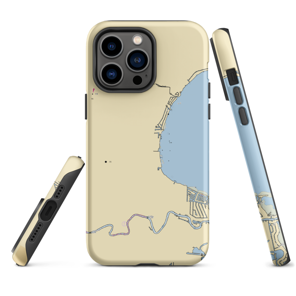 Captain's Cove Marina Inc (New Baltimore, MI) NOAA Chart  Tough iPhone Case iPhone 14 Pro Max model shown