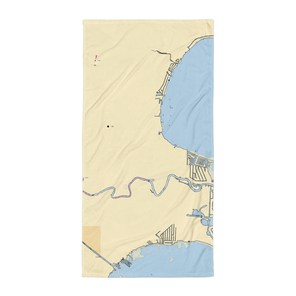 Selfridge Boat Marina (New Baltimore, MI) NOAA Chart Towel 