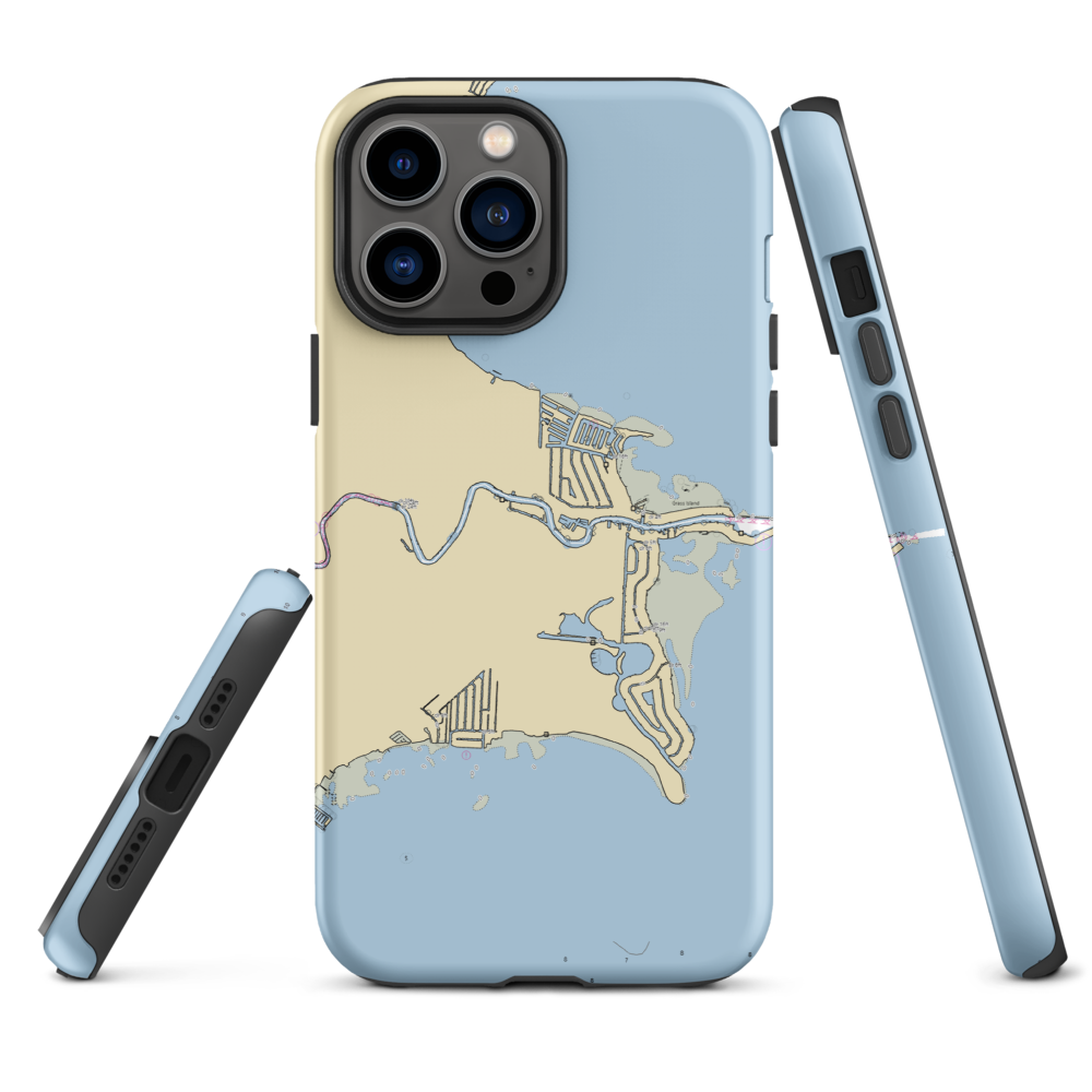 Marshal Marina (Harrison Township, MI) NOAA Chart  Tough iPhone Case iPhone 13 Pro Max model shown