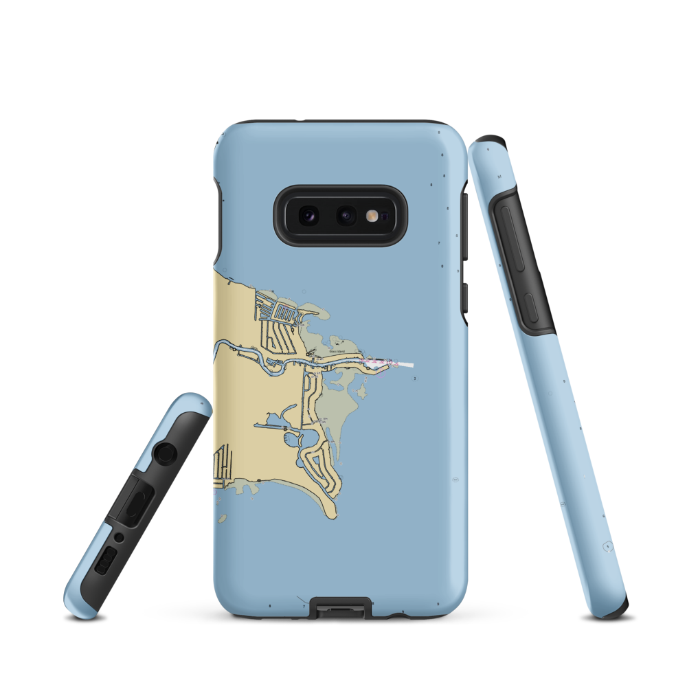 Boca Grande Marina (Harrison Township, MI) NOAA Chart Samsung Phone Case Samsung Galaxy S10e model shown
