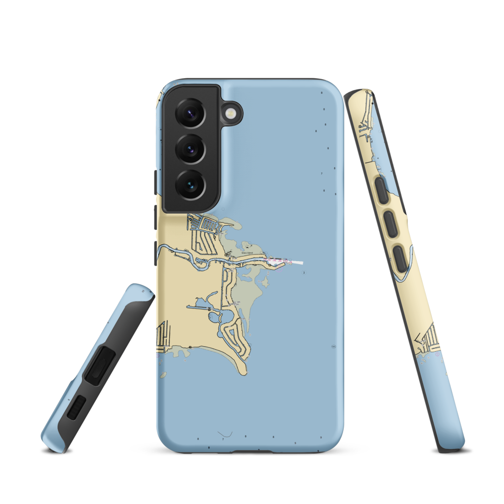 Lands End Marina (Harrison Township, MI) NOAA Chart Samsung Phone Case Samsung Galaxy S22 model shown