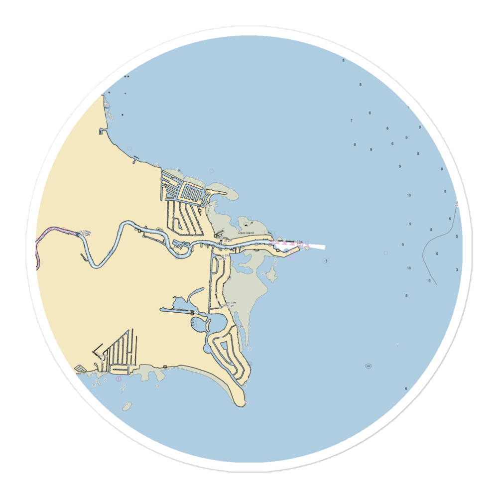 Huron Pointe Yacht Club (Harrison Township, MI) NOAA Chart Sticker 