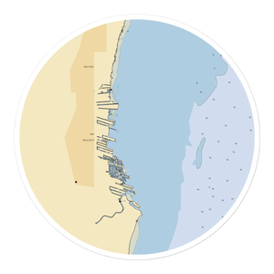 Michigan Harbor (Saint Clair Shores, MI) NOAA Chart Sticker